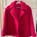 UGG  Hot Pink Gertrude Short Teddy Coat Women’s Size S - NWT Photo 0