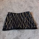 SheIn  Black/Silver Sequin Two Piece Halter Crop Top & Skort Set SIZE XXS Photo 4