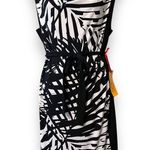 Ruby Rox Ruby Rd. women’s size large dress knee length black white leaf print with belt Photo 2