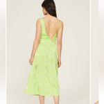 For Love & Lemons  Ilana Midi Satin Slip Dress $239 NWT Size XS in Green Revolve Photo 3