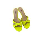 L'Agence Neon Yellow Leather Sandals Heels Size 38.5 / US 8.5 Photo 7