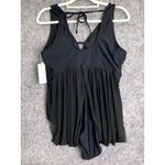 Beachsissi XL Black Swim Dress One Piece Plus Size Mesh Overlay Swimsuit NWT Photo 2