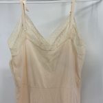 Vintage slip dress adjustable straps pink peach lace pleated details 50s cottage Photo 7