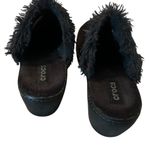 Crocs Black Cobbler Suede Leather Faux Fur Lined Slip-On Clogs Size 9 Shoes. Photo 3