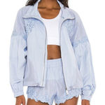 Free People Movement Thanks a Bunch Jacket in Periwinkle Dreams Sz. L Photo 0