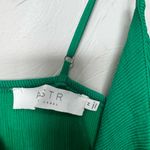 ASTR Syd Emerald Green Ribbed Tie-Front Midi Dress Photo 6