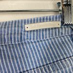 Soft Surroundings Blue Striped Straight Leg Cropped Jeans Size 12 Photo 2