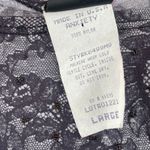 Y2K Top Large Short Sleeve 2000s Lace Print Rhinestones Babydoll Bratz Vintage Black Photo 3