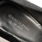 Isaac Mizrahi  for Target Gabi Heels Peep Toe Bow Faux Suede Slip On Black Size 9 Photo 5