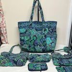 Vera Bradley Blue and Green Paisley 6 piece Tote Set Photo 0