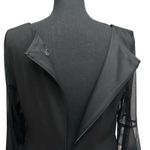 Alex Evenings  Women's Black Illusion-Sleeve Beaded-Trim Dress Size 12 Photo 7