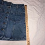 Divided Denim Mini Skirt Size 2 Blue Button Front Jean Light Medium Wash Cotton Photo 4