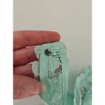 David's Bridal David’s Bridal Lace Dress Sz 10 Seafoam Green Side Gather Lined Padded Prom Photo 9