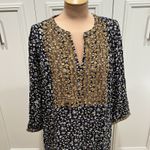 J Jill Floral Embroidered Dress Lightweight Pockets Boho Size L Photo 1