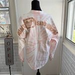 Disney  Parks Pink and White Tie Dye Spirit Jersey XS vacation travel‎ beach Photo 4
