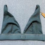 SKIMS New  Cotton Rib Plunge Bralette Size L in Kyanite Photo 0