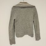 Free People Wool Shawl Knit Collar Zip Sweater grey size XS Photo 1