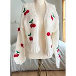 Altar'd State Embroidered Cherry Cardigan New With Tags Photo 1