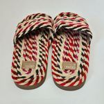 Crown & Ivy Piper Red Multi Satin Slide Sandals Size 7 Photo 3