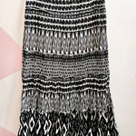 Tribal Print Tiered Maxi Skirt Boho Festival Vintage Retro Cottagecore 2000s XL Black Photo 0
