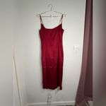 Unbranded Red Satin Cowl Neck Slip Dress Photo 5