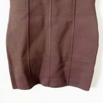 Aritzia Babaton Sculpt Knit Seamed Mini Bodycon Dress in Rich Mocha Brown Photo 5