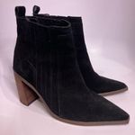 Vince Camuto black suede weverna booties block heel women’s size 11 trendy Photo 2