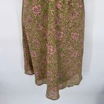 Jopna Cottagecore Forest Fairy Dress Womens L Green Pink Polyester Smocked Lined Size L Photo 3