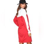 Puma  Red & White Quarter Zip Turtleneck Crew Dress Size Small Sporty Chic Casual Photo 3