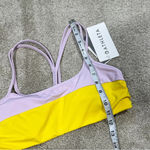 Athleta NWT  Chroma Cross Strap Bikini Top Swimsuit UPF 50+ Yellow Purple Size S Photo 10