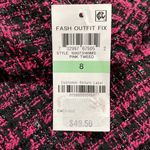 Maison Jules  NWT Pink Black Tweed Metallic Mini Skirt Photo 5