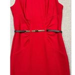 XOXO Women's Red Sleeveless Belted Dress Size 1/2 Photo 3