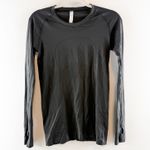 Lululemon  Swiftly Tech Long Sleeve Crew Neck Tee Shirt Top Black 8 Photo 3