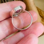 Owl Dichroic Glass Sterling Silver Ring Size 7 Green Photo 4