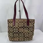 Coach Y2k  Signature Python Stripe Tote Bag Raspberry Photo 10