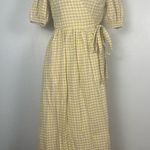 Topshop Seersucker Check Wrap Dress in Lime and Lilac-Multi size 6 Photo 3