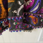 Vintage Handmade Beaded Retro Mod 70s Maxi Dress Black Size L Photo 5