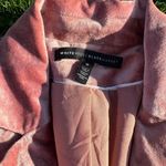 White House | Black Market Pink Velvet One Button Blazer Jacket Photo 5