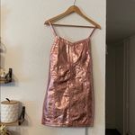 For Love & Lemons NWT Luna Metallic Mini Dress by  at Free People, Rose Size XS Photo 2