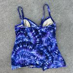 MiracleSuit  Purple Tie Die Twist Loose Flutter Wrap Tankini Top Size 10 Photo 5