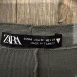 ZARA  Olive Long Sleeve Crop Top Size M Trendy Edgy Chic Photo 9