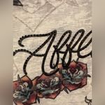 Affliction  Sacred Heart Roses Embroidered Crop Tee Women White & Red Size Medium Photo 6