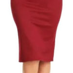 Brat Star #138 red stretch pencil skirt Photo 0