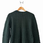 Ralph Lauren VTG Lauren Womens M Lambswool Cable Knit Crest Sweater Green Preppy Photo 4