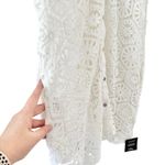 Lulus  Day Off Darling White Crochet Short Sleeve Shirt Dress Sz XL NWT Photo 4