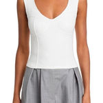 AQUA ‎ Bloomingdales White Bustier Tank Top Sleeveless Fitted XS Photo 0