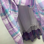 Entro  Plaid Tiered Sundress Size Small Purple Photo 4
