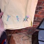 Jane Ashley  womens cropped summer vacation beach pull on pants yellow 2X Photo 1