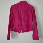Vintage Women's Hot Pink Cropped Denim Jacket • Jean Jacket • 90s Size M Photo 3