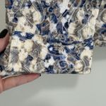 Gumps San Francisco Floral Embroidered Button Jacket Sz L Studded Artsy Career Blue Size L Photo 6